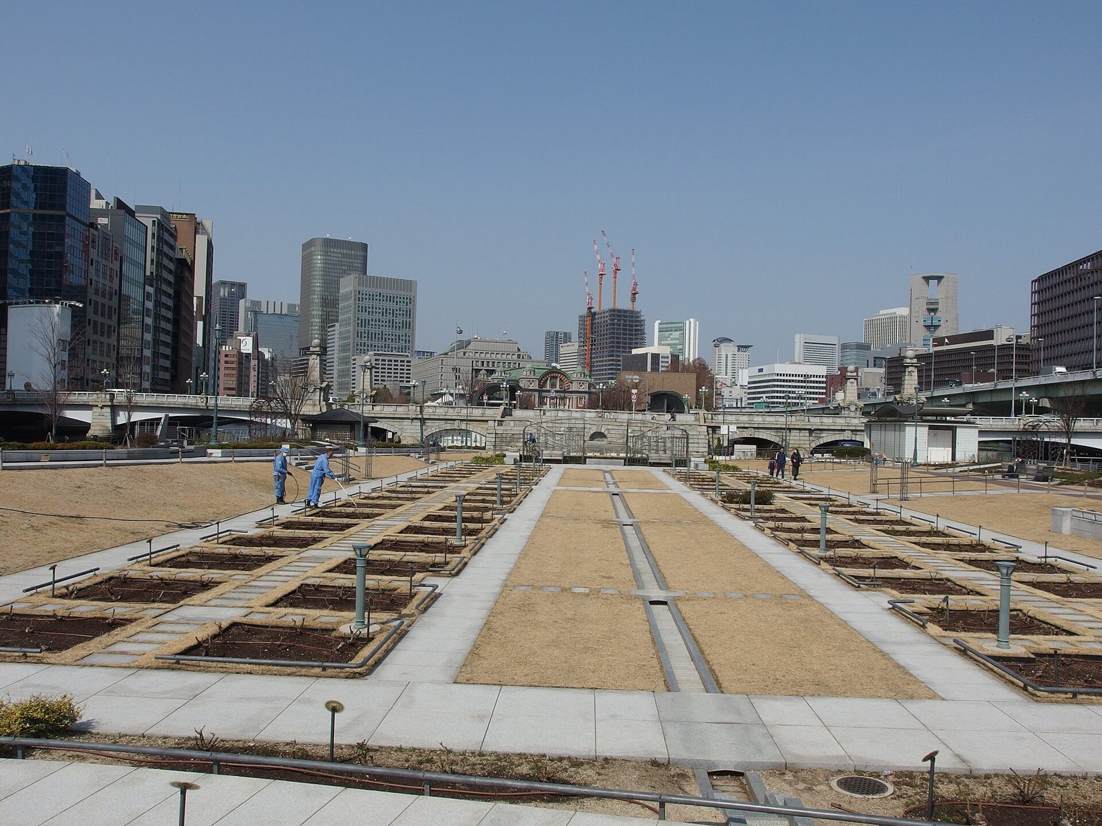 The riverside promenade on Nakanoshima