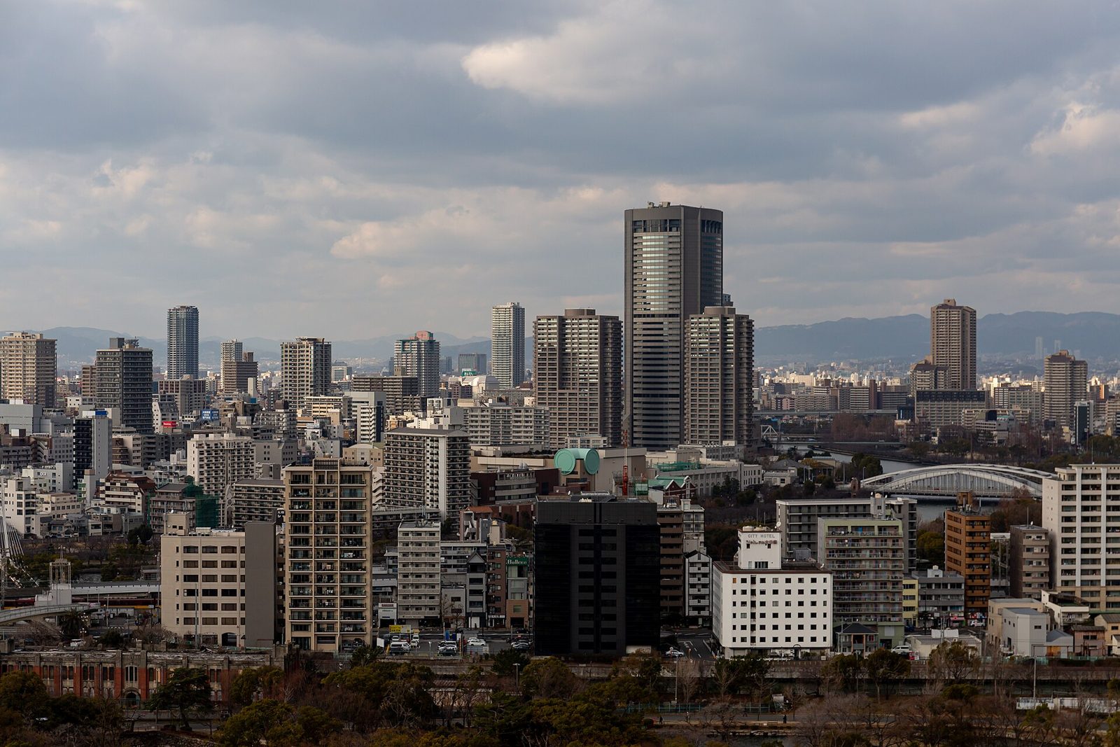 The Osaka skyline