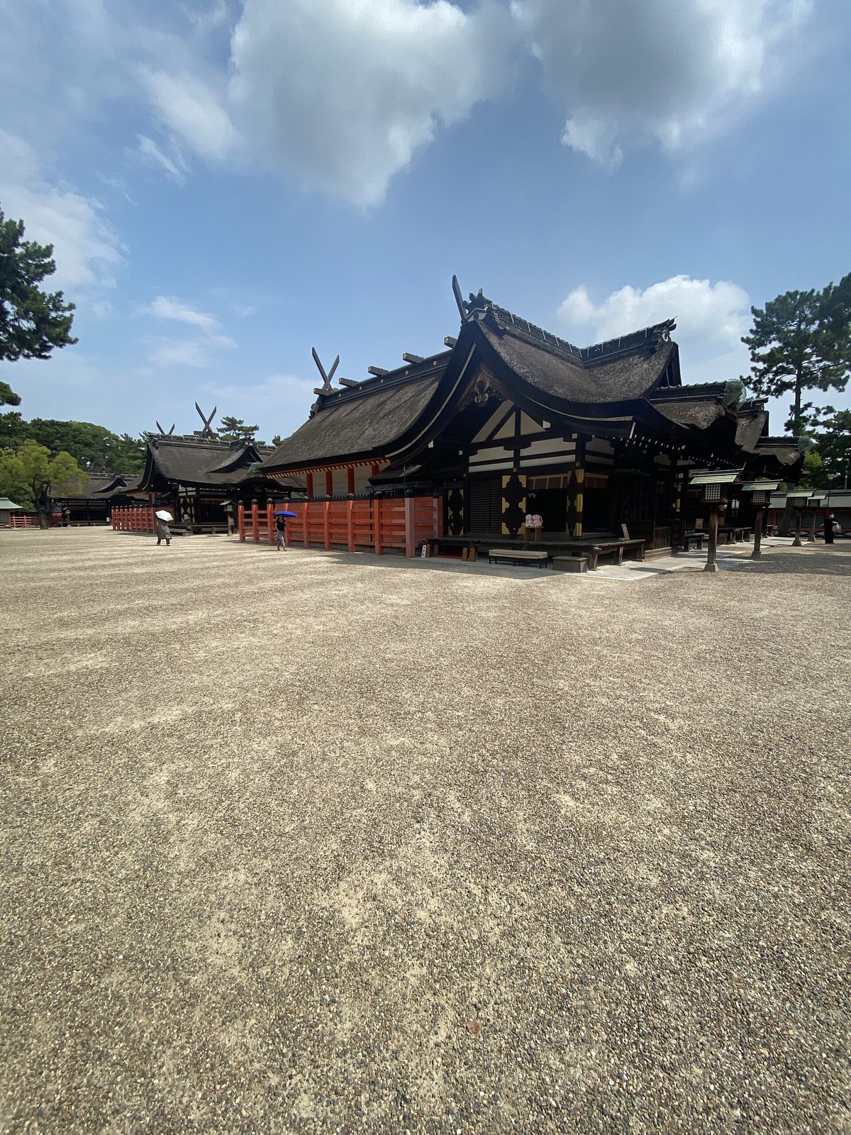 A shrine hall at Sumiyoshi Taisha