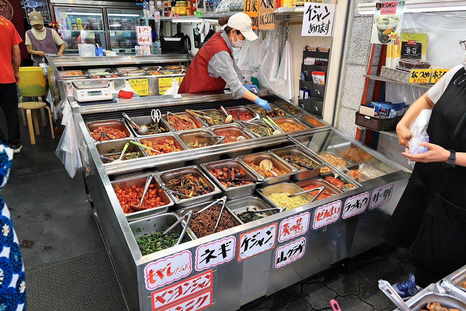 Stalls in the Ikuno Koreatown market