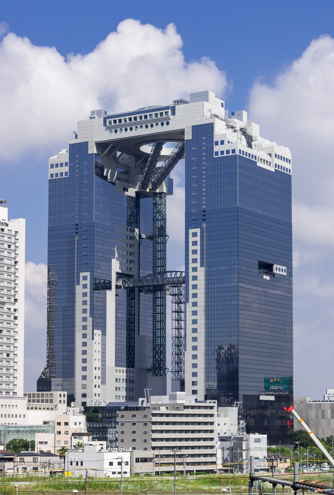 The twin towers of the Umeda Sky Building
