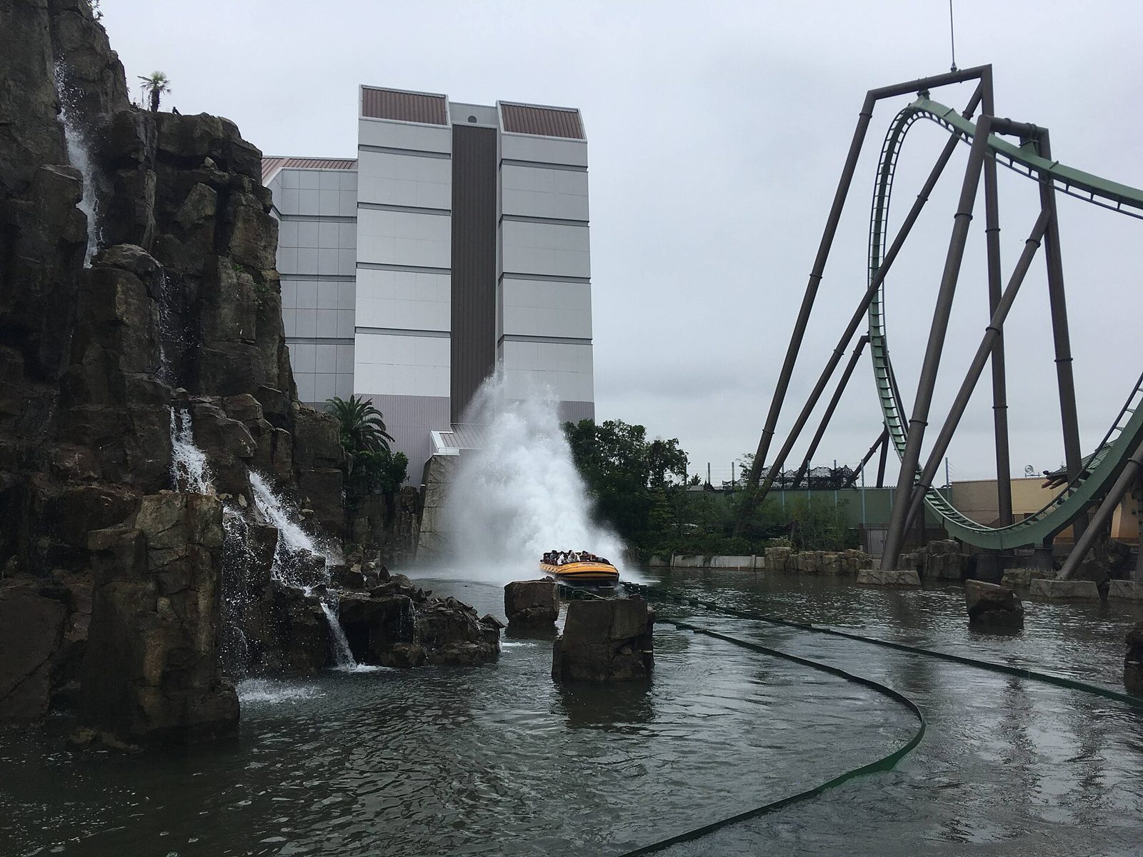 The Jurassic Park ride at Universal Studios Japan